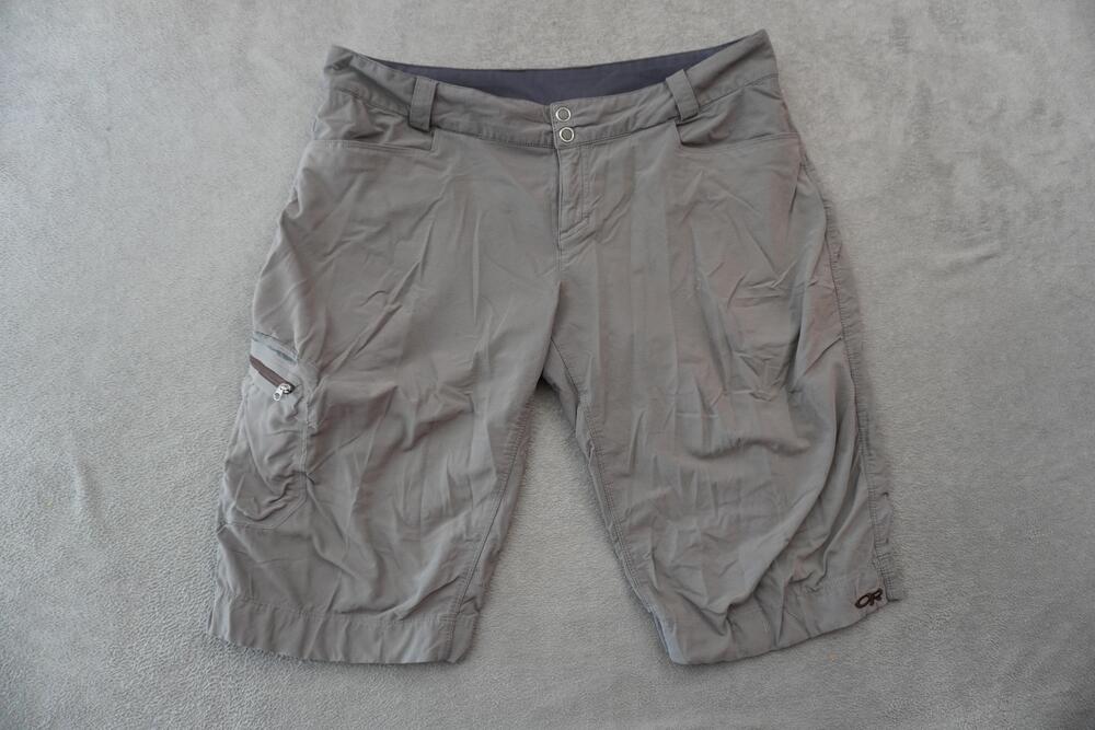 Outdoor Research Cargo Shorts Mens Large 34x12 Gray Nylon Hiking Travel Golf